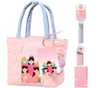 Chewtoyo Juego de bolsa acolchada con paraguas, botella de agua con pajilla, cuaderno, regalos de la semana de enfermeras y regalos de agradecimiento a granel para personal médico, tema de flores