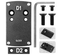 Chewtoyo Kit de placa de montaje de mira delgada y ligera, aleación de aluminio inoxidable, compatible con Glock, incluye llave hexagonal en forma de L y tornillos
