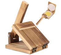 Chewtoyo Prensa de Tortilla de Madera, 16,5 x 13 cm Rectangular de Madera Dura de Carbón Vintage, Ahorra Mano de Obra para Tortillas Mexicanas Caseras, Roti, Burritos, Tacos