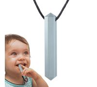 Chewy Necklace Sensory - Safe Bite Resistant Silicone Gem Teether Reusable Chewy Sensory Necklace Teething Toy | For Boys Girls Children Motor Śensory Chewing Use