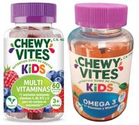 Chewy Vites Multivitaminas Niños TLC 60 uds + Kids Omega 3 + 11 Vitaminas y Minerales 60 uds