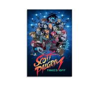 CHEWYZ Póster decorativo de la película Scott Pilgrim contra el mundo, póster decorativo para pared, póster de pared e imagen artística, póster moderno para decoración de dormitorio familiar, 12 x 18