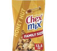 Chex Mix Mezcla de bocadillos de miel y nueces, dulce y salado, tamaño familiar, 13.5 onzas