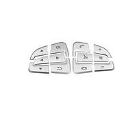 CHEYINGCHIDIY Pegatina plateada para volante de coche, compatible con Mercedes Benz A B GLA CLA GLS GLE CLS SL (modelo de flecha)