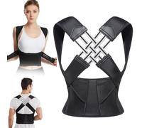 CHEYLIZIAdjustable Back Posture Belt Office Home Gym Unisex, Corrector de postura de espalda recta, espalda para hombre, mujer, corrector de postura para mantenimiento de espalda recta, apoyo (M)