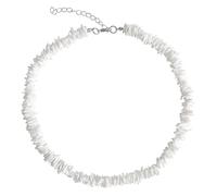 Cheynn Cadena de conchas blancas, cadena surfista ajustable para mujer y hombre, collar de playa hecho a mano, cadena de concha de puka, collar bohemio, gargantilla hawaiana