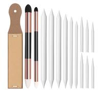 Cheynn Juego de 15 limpiadores de papel, 11 lápices de papel diferentes para dibujar, borrador de tocón, herramienta de dibujo para limpiar, corregir arte, dibujar, manualidades