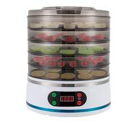CHFUNE Deshidratador de 5 capas, 350 W, 220 V, 35 - 70 ℃, temporizador de 1 a 72 horas, deshidratador de alimentos, carne, frutas, setas, color blanco