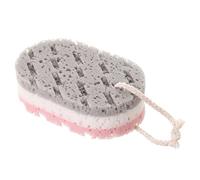 CHFYIJYHM Cepillo en seco, 1 esponja, bola de baño, para exfoliación de todo el cuerpo, cepillo de masaje, cepillo de esponja, accesorios de baño (gris)