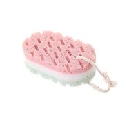 CHFYIJYHM Cepillo en seco, 1 esponja espumosa de baño de tres capas, suave, exfoliante, masaje, limpieza corporal, accesorios de baño (1 pieza rosa)