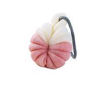 CHFYIJYHM Cepillo en seco para baño, bola de burbujas exfoliante, esponja suave de malla espumosa, bola de baño (rosa)