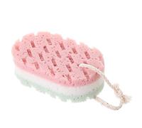 CHFYIJYHM Esponja de baño de cepillado en seco, bola de ducha, exfoliación de todo el cuerpo, removedor de piel muerta, cepillo de masaje, limpiador hidratante, accesorio de baño (rosa)