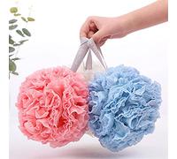 CHFYIJYHM Esponja suave para cepillar en seco, bola de baño, ducha, baño, ducha, lavado corporal, esponja, estropajo, color saludable, cepillo de masaje (rosa)