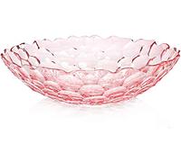 CHFYIJYHM Fruit Bowl,Fruit Plate Fruit Basket, Large Capacity Crystal Glass Fruit Plate, Creative Decorative Household Candy Tray Snacks Dried Fruit Box-Black(Pink)