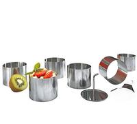 Chg 245-06-60 - Juego de moldes para postres y entrantes, 8 Piezas, Redondos, 6 moldes
