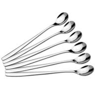 CHG 9285-04 - Juego de cucharillas largas para cócteles, zumos, Helados, etc (19 cm, 6 Unidades)