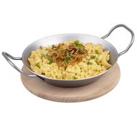 CHG Set Gourmet 337/Eisenpfännchen Serving Board Beech Wood ø 20.5 cm/20 cm Diam