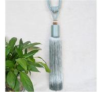 CHGAUOPN Paquete de 2 Soportes for Cortinas, borlas Tejidas a Mano, Paneles de Cortina, Accesorios Decorativos for el hogar, Cuerdas for Cortinas de Ventana, Clips for Cortinas.(Gray Blue)