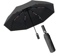 CHGAUOPN Paraguas de viaje, 1 pieza de refuerzo de lluvia plegable con pegamento negro automático for paraguas de protección solar(Navy Blue,24K)