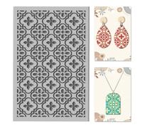 CHGCRAFT Alfombrilla de textura de arcilla con patrón barroco, diseño retro, hojas de textura de arcilla polimérica, herramientas de bricolaje para arcilla, cerámica, aretes, joyería, máquinas de