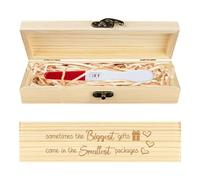 CHGCRAFT Caja de recuerdos de embarazo, caja de regalo de anuncio de embarazo, caja de regalo sorpresa con cinta de rafia para marido, abuelos, padres, 8 x 2 x 1,2 pulgadas