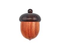 CHGCRAFT Colgante de caja de bellota de madera de 6,3 cm con recipiente secreto de tornillo para bricolaje, llavero, collar, manualidades, joyería, decoración de coche, camello