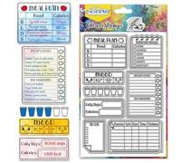 CHGCRAFT Fitness Plan - Sellos transparentes para planificación, sellos transparentes de silicona para hacer tarjetas, álbumes de recortes, decoración de álbumes de fotos, 4.3 x 6.3 pulgadas