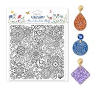 CHGCRAFT Hojas de Textura de Arcilla Polimérica Mandala Patrón de Pergamino Sello de Textura de Silicona Alfombrilla de Texturas de Arcilla Almohadilla de Hojas de Patrón de Modelado para Herramientas