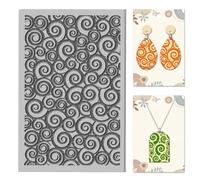 CHGCRAFT Mandala Flores Arcilla Textura Estera Alien Clay Modelado Patrón Almohadilla Artistic Vine Textura Patrón Textura Hojas para Hacer Pendientes Jewerly Herramientas, 4×2.6 pulgadas