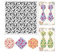 CHGCRAFT Pascua zanahorias arcilla polimérica Hojas de textura Orejas de conejo Textura de arcilla de silicona Estera de textura de silicona Sellos de arcilla Modelado Patrón Pad para DIY