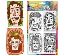 CHGCRAFT Sellos transparentes con diseño de personajes de graffiti, con caras abstractas y divertidas, sello de silicona para manualidades, álbumes de recortes y tarjetas, decoración de manualidades