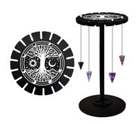 CHGCRAFT Soporte de péndulo de árbol de la vida, estante de exhibición de cristal de madera, estante de exhibición de péndulo, cosas de bruja, estante de exhibición de cristal negro, soporte de péndul