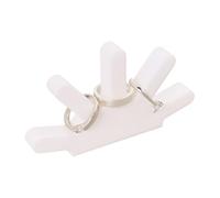 CHGCRAFT Soporte para anillo de yeso con 5 anillos, postes, anillos, soporte para joyas, almacenamiento de joyas, boda, cumpleaños, regalos, decoración del hogar, color blanco