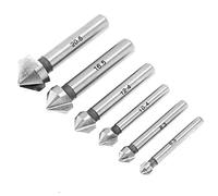 ChgImposs 6 brocas avellanadas, 3 bordes, 90 grados, biselado, fresa de extremo biselado HSS