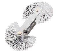 ChgImposs Medidor de tornillo métrico, imperial y estadounidense, SAE Whitworth de 55 grados y métrico de 60 grados y calibre de paso de rosca de 60 grados para medición industrial