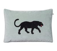 Chhatwal & Jonsson Funda de cojín Embroidered Black Panther 40x60 cm Aqua