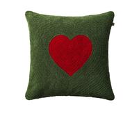 Chhatwal & Jonsson Funda de cojín Love 50x50 cm Forest green-red