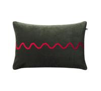 Chhatwal & Jonsson Funda de cojín Natu 40x60 cm Forest green-red
