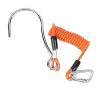 CHHELIHL Gancho de Buceo de Deriva de Acero Inoxidable de Grado Marino con Resorte antipérdida y Extremo único. (Naranja)
