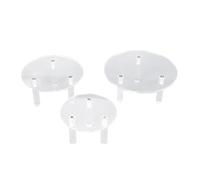 CHHELIHL Juego de soporte de exhibición acrílico redondo, 3 uds., fácil de instalar, expositor de joyería acrílico redondo para anillos, pendientes, Mini figuritas