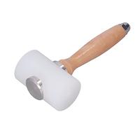 CHHELIHL Martillo de cuero para bricolaje y uso profesional, nailon con mango de madera, herramienta de grabado resistente, sellos de manualidades y perforación de agujeros