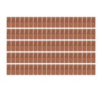 Chhelihl, para etiquetas hechas a mano, 100 pcs, para microfibra, impresión duradera, clara, suave, conveniente y en relieve (Marrón oscuro)