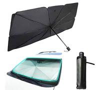 CHHMAELOVE Car Windshield Sun Shade Umbrella, Car Window Sunshades Foldable Auto Sunshades Shade with Storage Bag, Keeps Vehicle Cool for Ultimate UV/Sun Protection,79x145cm