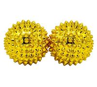 Chi-Enterprise - Dos bolas de acupresión magnéticas - oro pequeño 32 mm de diámetro - terapia de acupresión autocuración - alivia el dolor y aumenta el bienestar