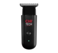 CHI Tech - Mini recortadora y cortadora inalámbrica, recortadora de pelo para bordes, mezcla y corte de barba, cuchillas de acero inoxidable, incluye 4 accesorios de protección