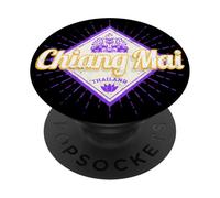 Chiang MAI Ciudad Tailandia Retro Elefante Vintage Souvenir PopSockets PopGrip Adhesivo