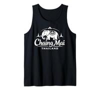 Chiang MAI Tailandia Elefante Viaje Estilo Vintage Camiseta sin Mangas