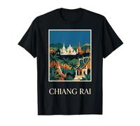 Chiang Rai Tailandia Templo Montaña Paisaje Obra De Arte Camiseta