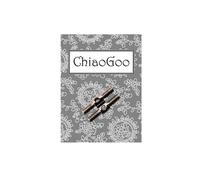 ChiaoGoo Conector de Cables Tamaño Pequeño para Agujas de Punto Circulares - 2 unidades - Plateado - 2501-S