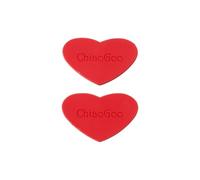 ChiaoGoo Pinzas de Goma Corazón para Agujas y Cables, 5x3,2 cm, 2 ud.
